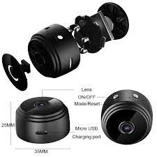Camera de supraveghere Mini WiFi, Vedere de noapte, HD, 1080, Negru