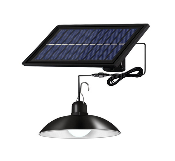 Lampa solara cu LED-uri impermeabila pentru exterior, cu 3 moduri de functionare, 30W, negru