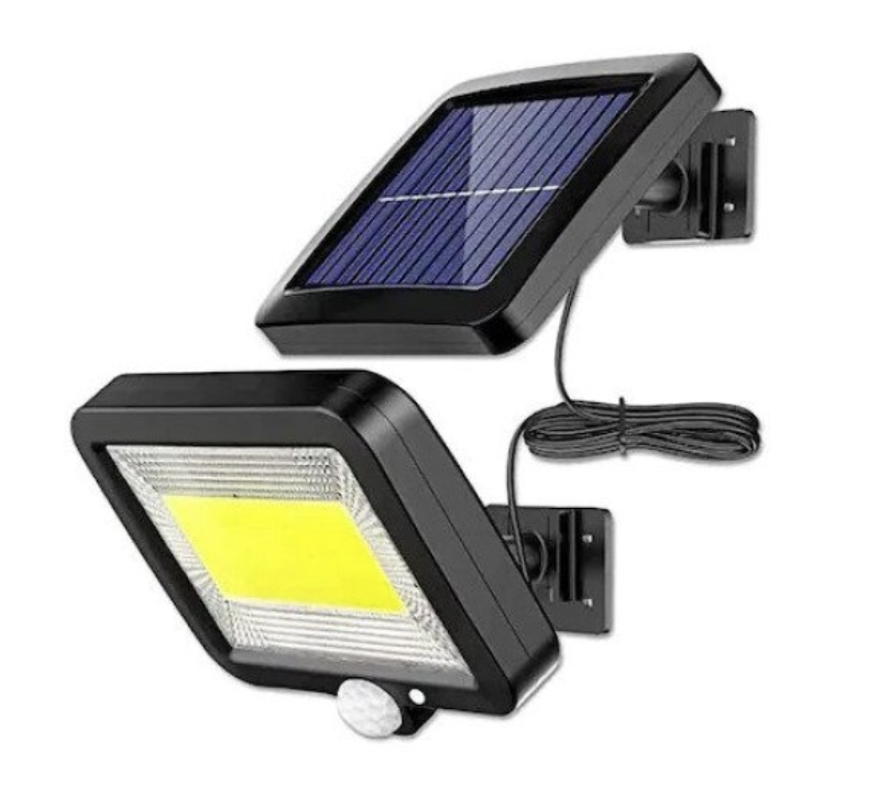 Lampa incarcare solara, 100 x LED COB, senzori de amurg, miscare si lumina, telecomanda