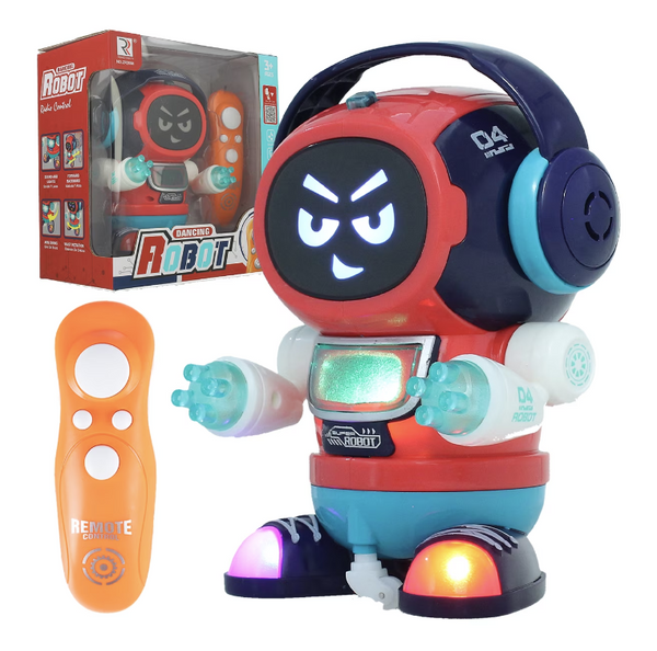 Robot dansator interactiv controlat de la distanta, Efecte de iluminare, 17.5cm, Plastic, Multicolor