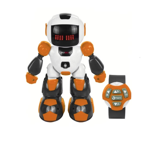 Robotel dansator Buddy cu telecomanda sub forma de ceas, 27 cm