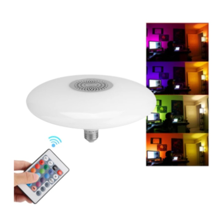 Smart bec cu RGB Difuzor, bluetooth si telecomanda