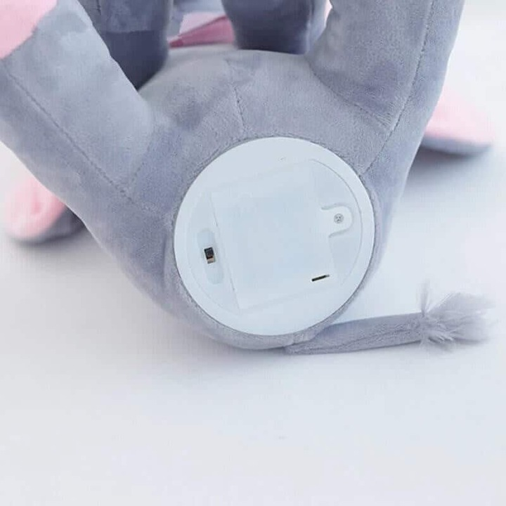Jucarie plus Elefant Cucu-Bau interactiv muzical, 30 cm 