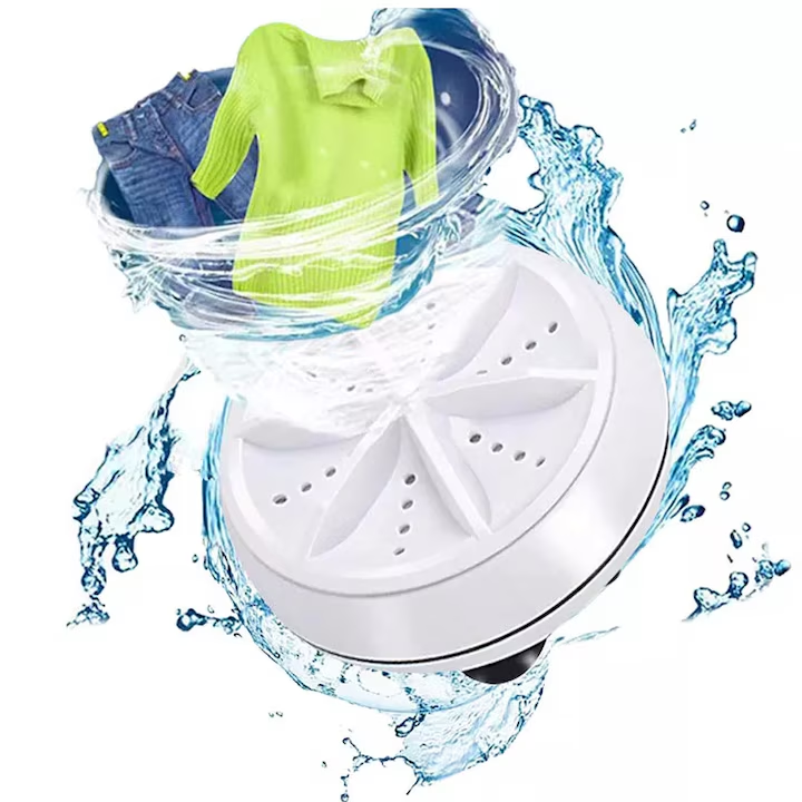 Dispozitiv mini masina de spalat universala pentru rufe si vesela cu ultrasunete portabila