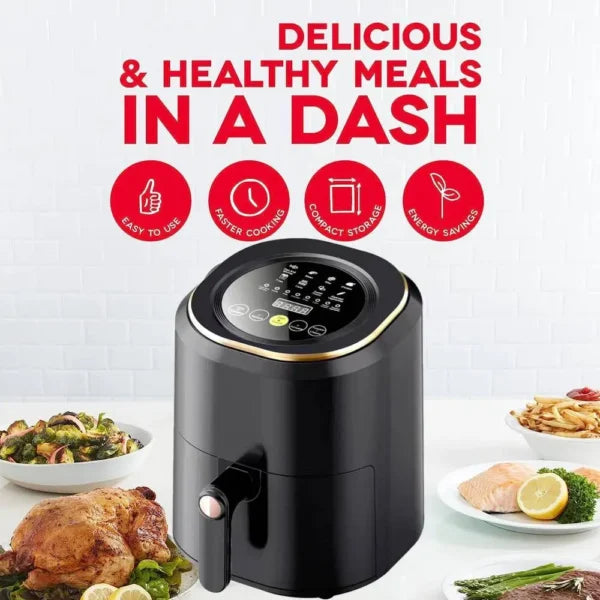 Friteuza fara ulei cu aer cald, 1400 W, functie de coacere, prajire, 7,5L air fryer