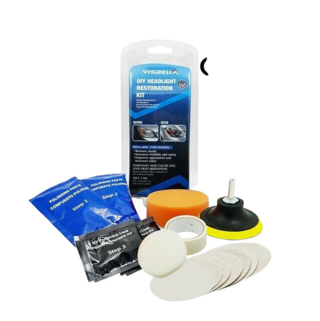 Kit Polish pentru Faruri, Kit Car, Discuri de curatare incluse, Visbella