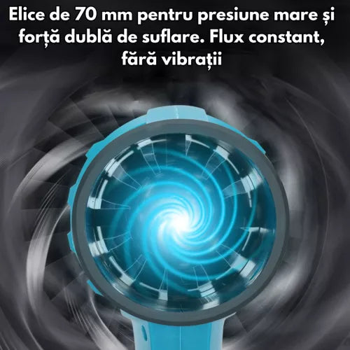 Suflanta Aer Portabila Multifunctionala pentru uscare masina, zapada, apa, calculator, gratar, frunze si praf, 2 acumulatori inclusi 48V