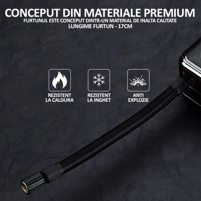 Compresor auto portabil, cu afisaj digital, 4 moduri, 4 capete pentru umflare, husa depozitare, acumulator 2 x 2000mah, pompa electrica pentru umflat, 10.3 BAR, functie powerbank, incarcare tip c, lumina LED, 30l/min, 60W, CX-229