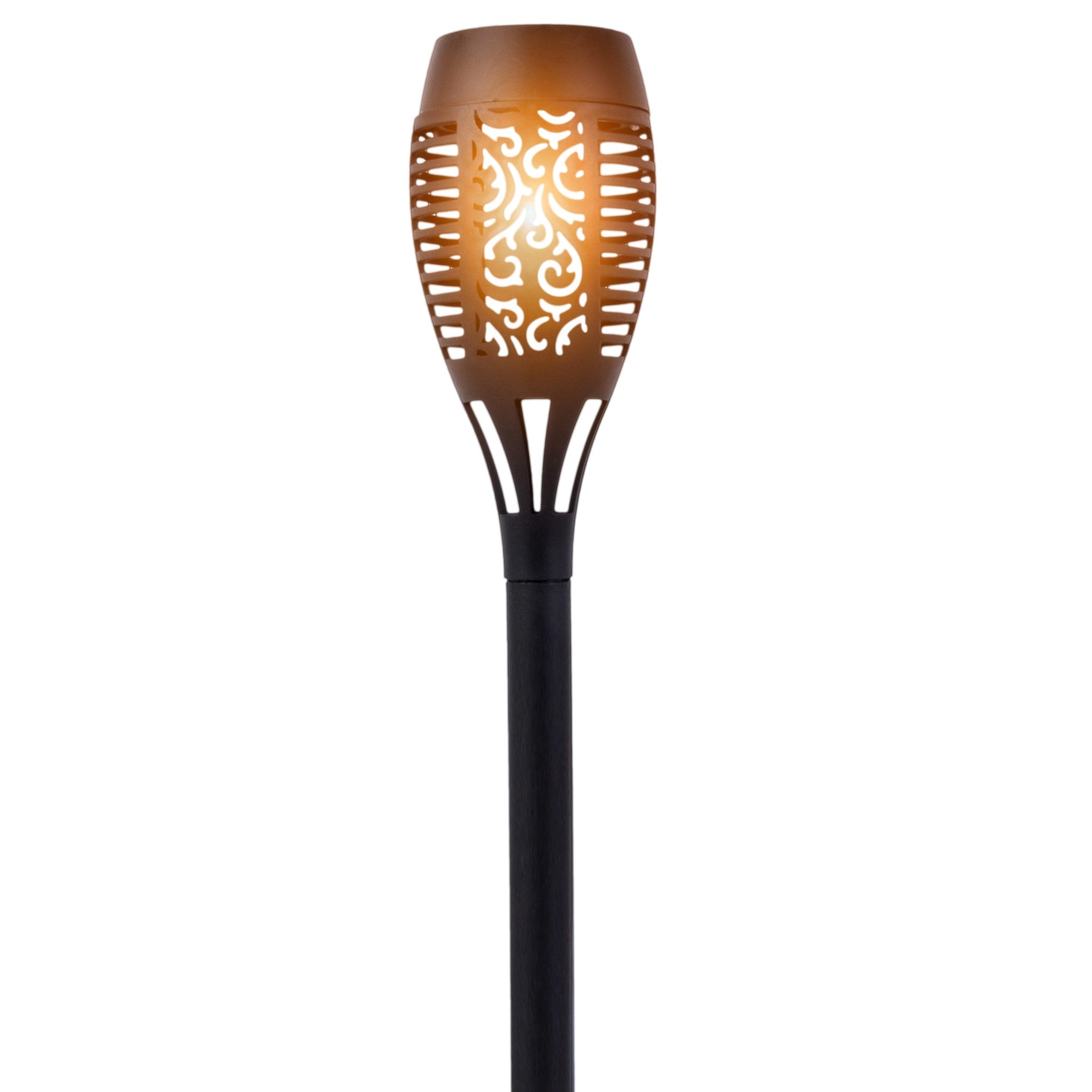 Lampa solara 10 LED-uri galbene Hoff, decor flacara, H 45.5 cm