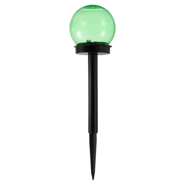 Lampa solara LED alb Hoff, glob, D 10 cm, H 38 cm, verde