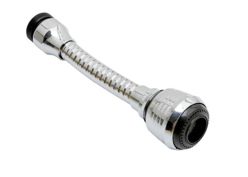 Adaptor flexibil universal, prelungitor pentru robinet chiuveta, cu 2 functii, 360 grade, 13cm