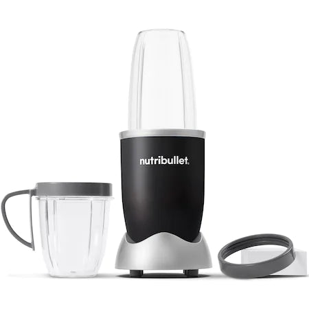 Blender Stil Nutribullet, 600W, 1 viteza, cupa 0.5l, cupa inalta 0.7l, Negru
