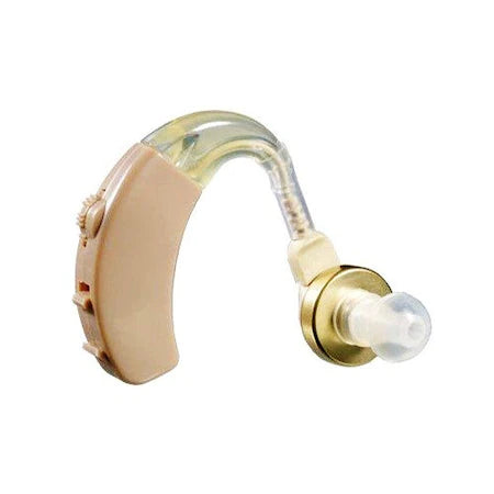 Aparat auditiv Cyber Sonic, pentru hipoacuzie severa, audiere pana la 40dB, 6 trepte de volum, Crem