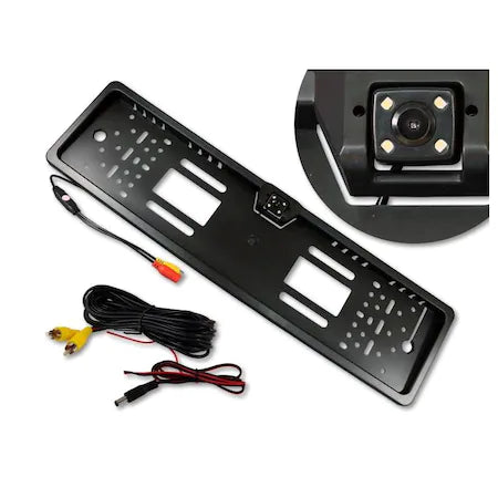 Suport numar auto cu camera video marsarier cu IR, unghi filmare 170 grade