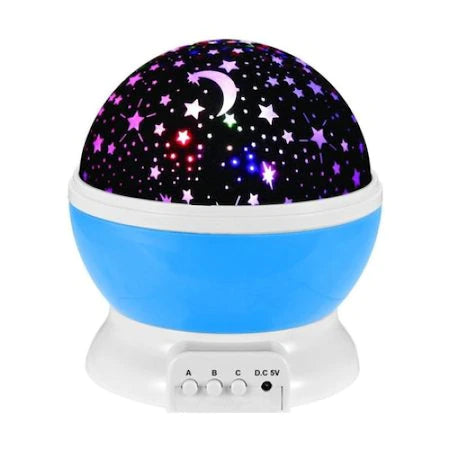Lampa de veghe rotativa, variatii de culori cu proiector stelute, USB Charge inclus