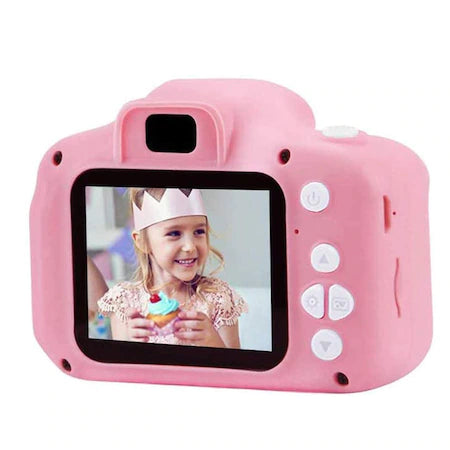 Camera foto digitala pentru copii, Card TF 16G, functie foto/1300W pixeli, Video 1080P, roz