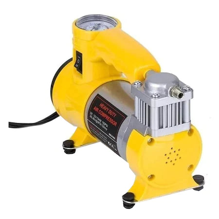 Compresor Auto pentru Autovehicule mari, Cyclone, 12 V, 35 L/Min, 150 PSI, culoare Galben