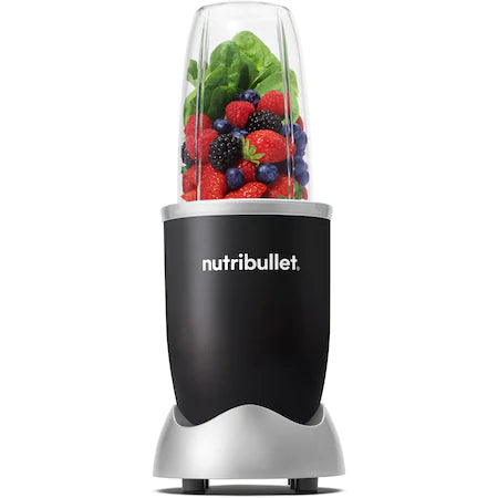 Blender Stil Nutribullet, 600W, 1 viteza, cupa 0.5l, cupa inalta 0.7l, Negru