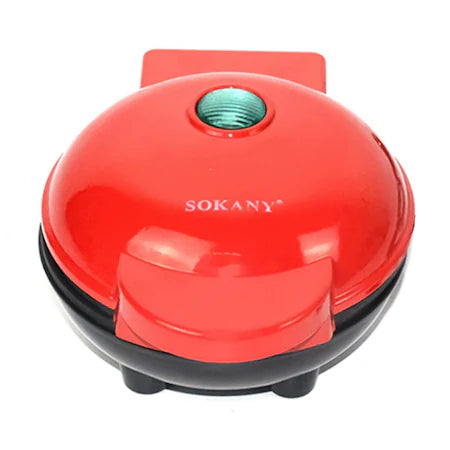 Aparat pentru preparat mini vafe/gofre Sokany SK-517, 350W, Placi antiaderente, Indicator luminos, Rosu