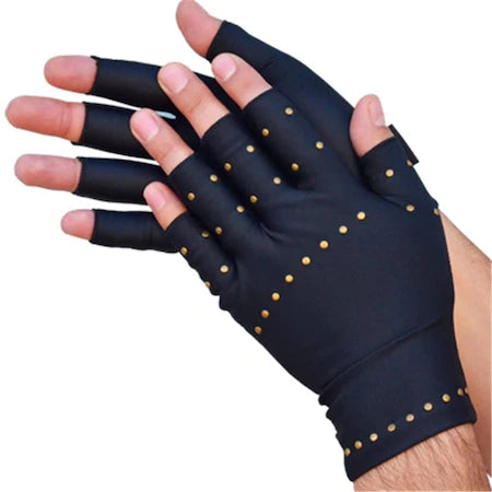 Manusi ortopedice cu compresie, Unisex, Negru