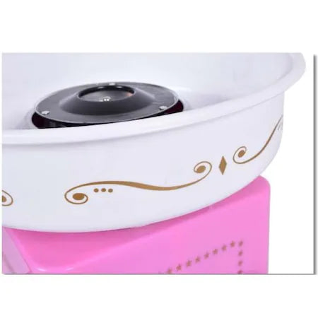 Aparat de Facut Vata de Zahar,cu 200 Bete Incluse, 500W, Culoare Roz , Model Nostalgia