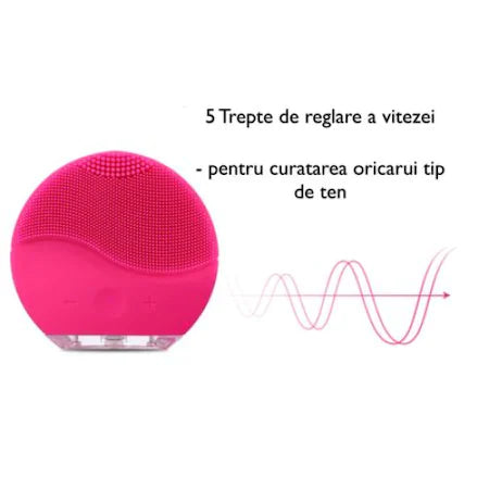 Dispozitiv  de curatare faciala, MINI 2 ,8000 oscilatii, 8 viteze, Acumulator, Hipoalergenic