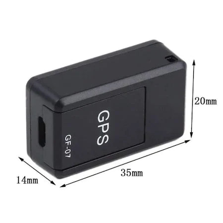 Dispozitiv mini GF-07, Localizare GPS, Compatibil cu iOS/Android, 35x20x14 mm, Negru