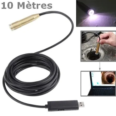 Camera Endoscopica de Inspectie 2 In 1 Android PC Micro USB Camera HD 6 Led Cu Functie OTG si UVC 8.0mm 10Mt