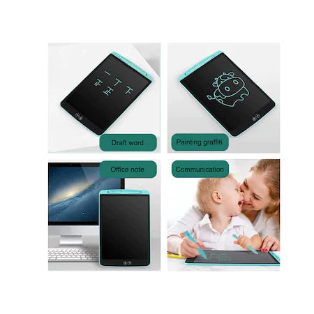 Tableta LCD pentru scris si desenat copii, 10.5 inch , Albastru petrol/ Negru