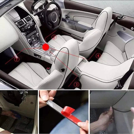 Lumini ambientale auto, intensitate reglabila, kit 4 benzi 12 SMD RGB cu telecomanda