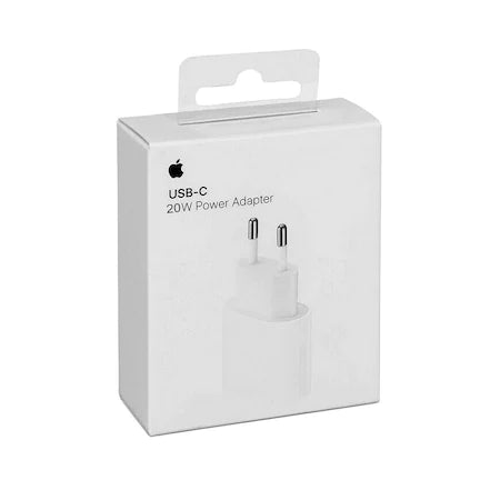 Incarcator retea Apple, USB Type C, 20W, White+Cablu compatibil Apple Iphone